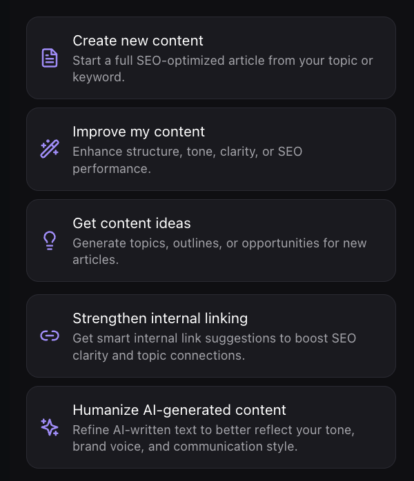 Content Agents - Create and improve content